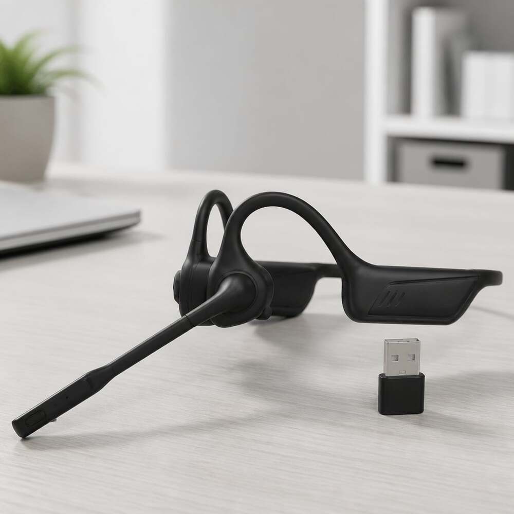 ZioCom Bone Conduction Headset Open-Ear Wireless Headphones | Open Box- New